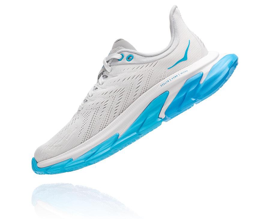 Zapatillas Running Hoka One One Mujer - Clifton Edge - Blancas/Azules - YBV978614